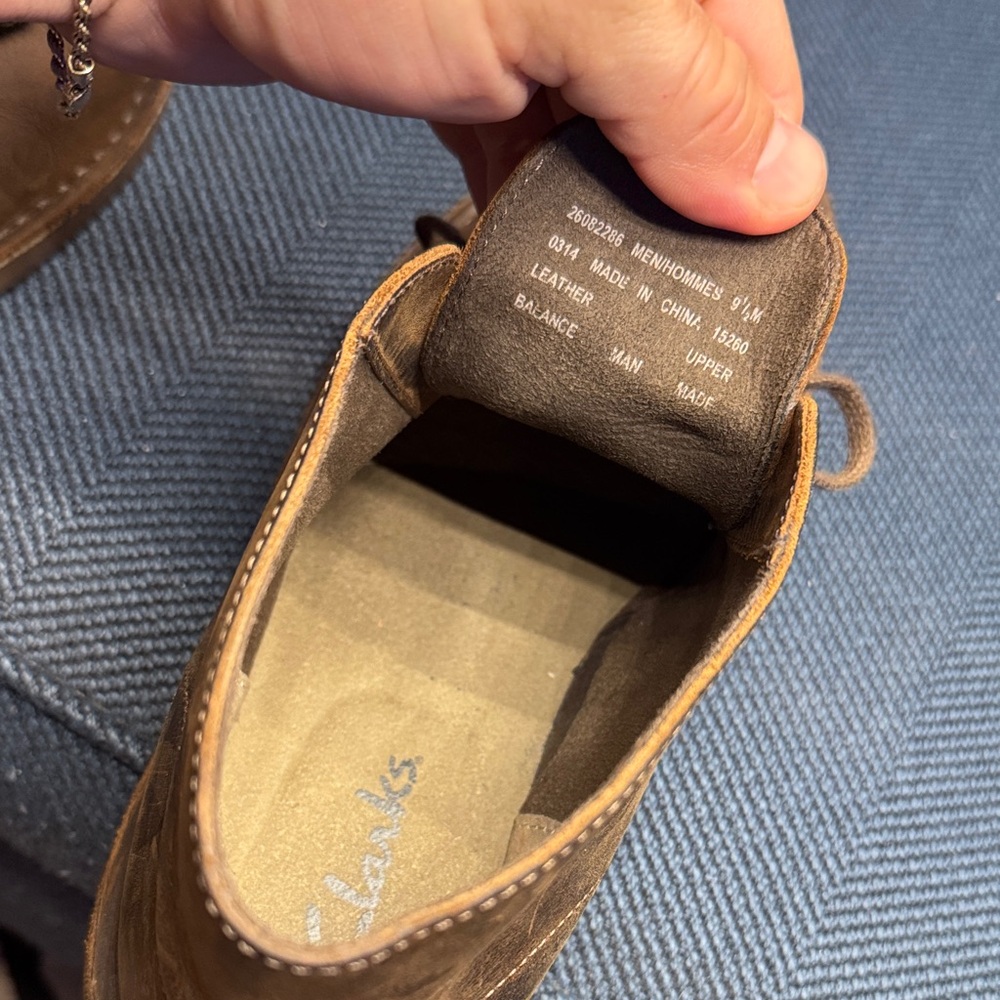 Clarks Tan Leather Chukka Boots - Picture 12 of 12